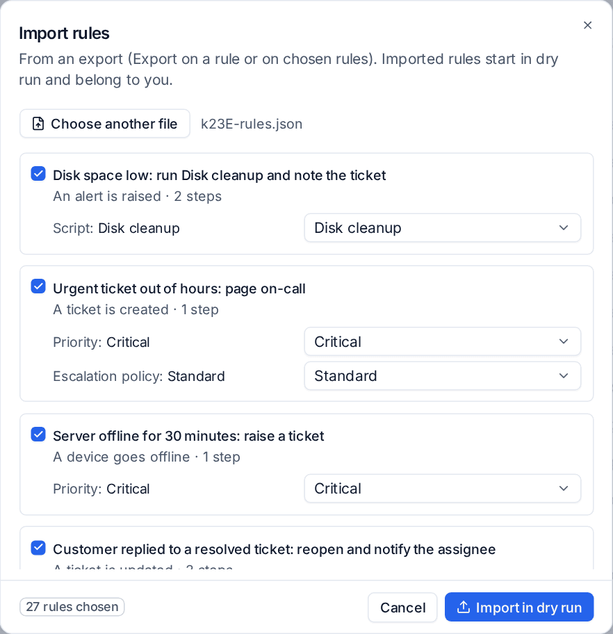 Checking the references in an import before anything is saved