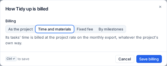 Choosing how one phase is billed